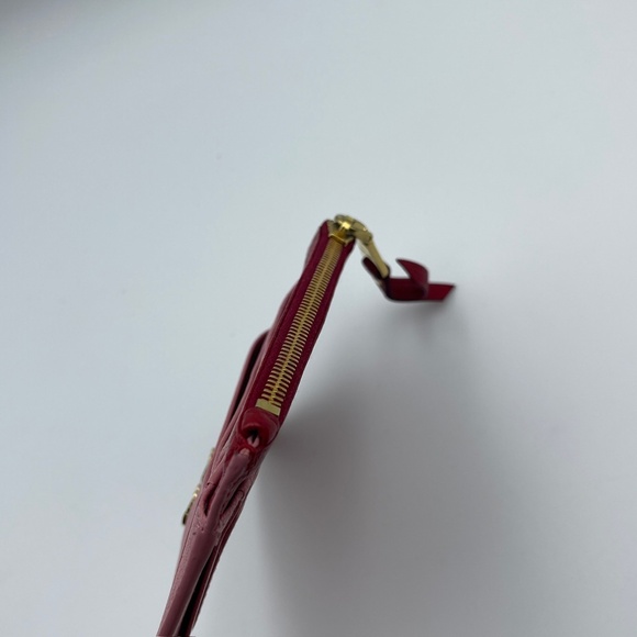 Miu Miu pink and red zip leather card holder wallet women made in italy - Picture 6 of 14